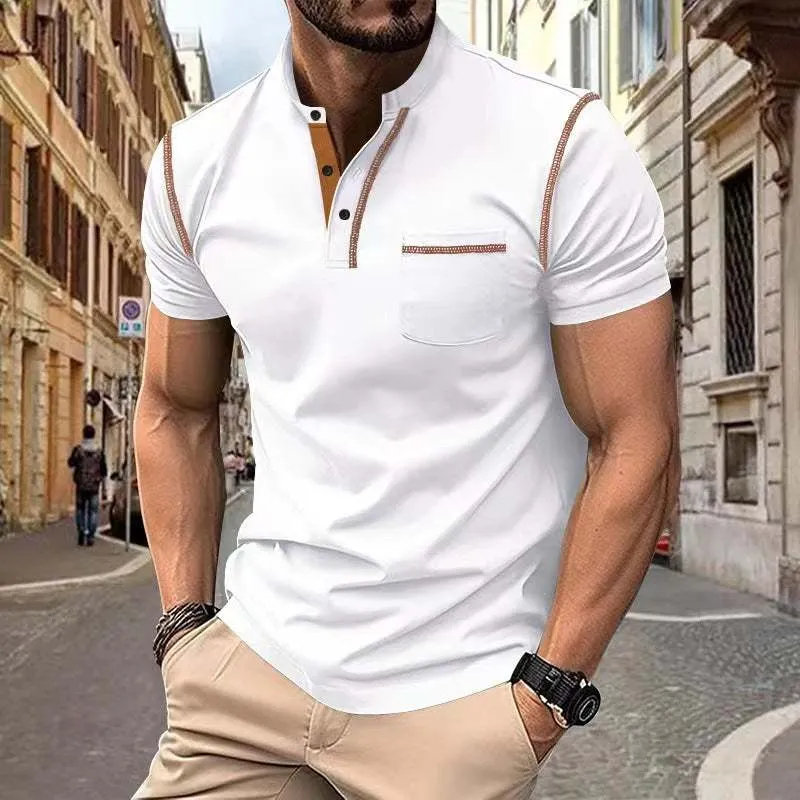 Mens Polo Shirts Short-sleeved Quick-dry Casual Confortable Polo Shirt