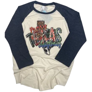 Merry Texas Christmas Raglan tee HV150