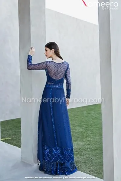 Navy Blue Salwar Kameez for Wedding Wear Online #PN106