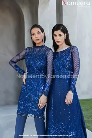 Navy Blue Salwar Kameez for Wedding Wear Online #PN106