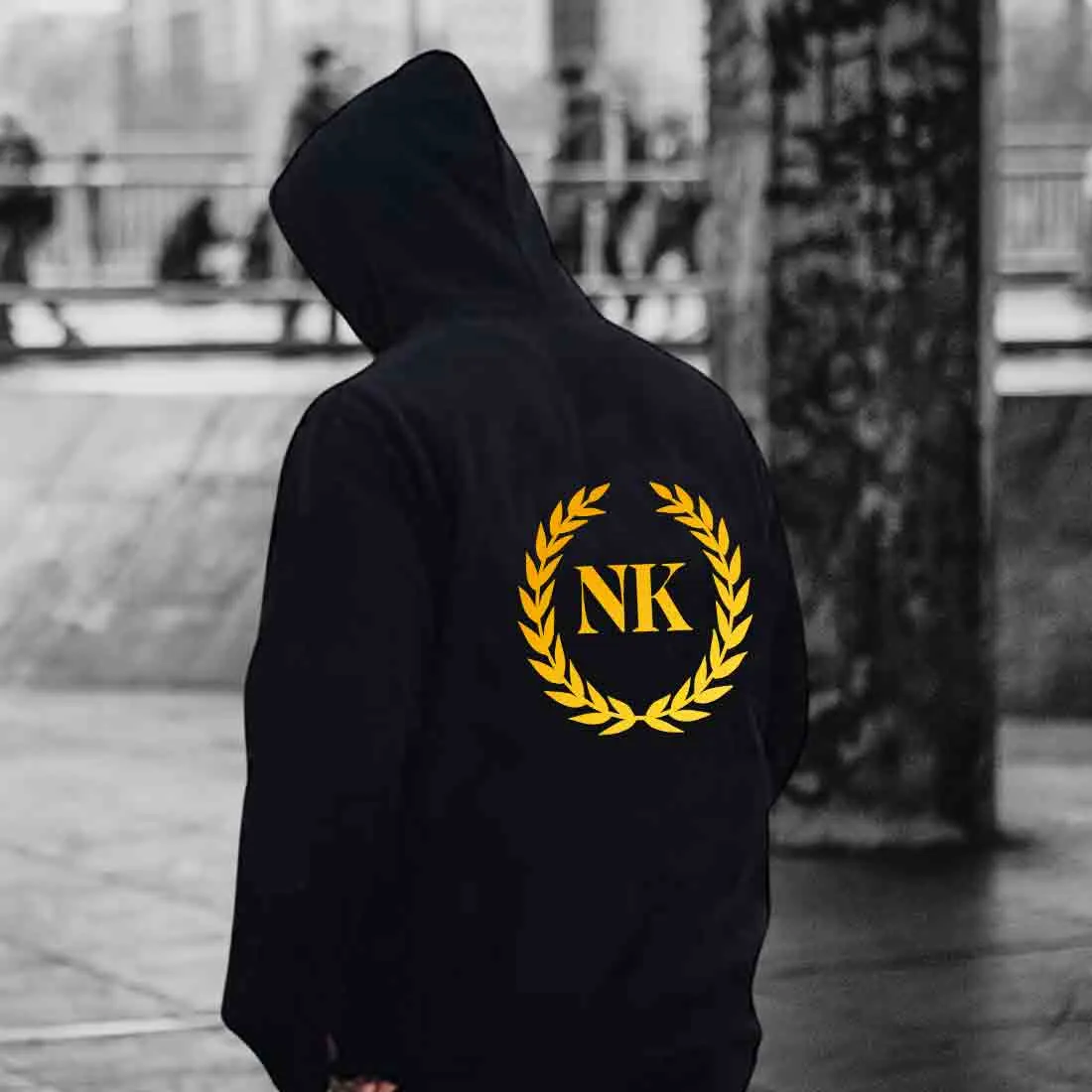 Nutcase Customized Black Hoodie hoodies for Men Women-Add Text