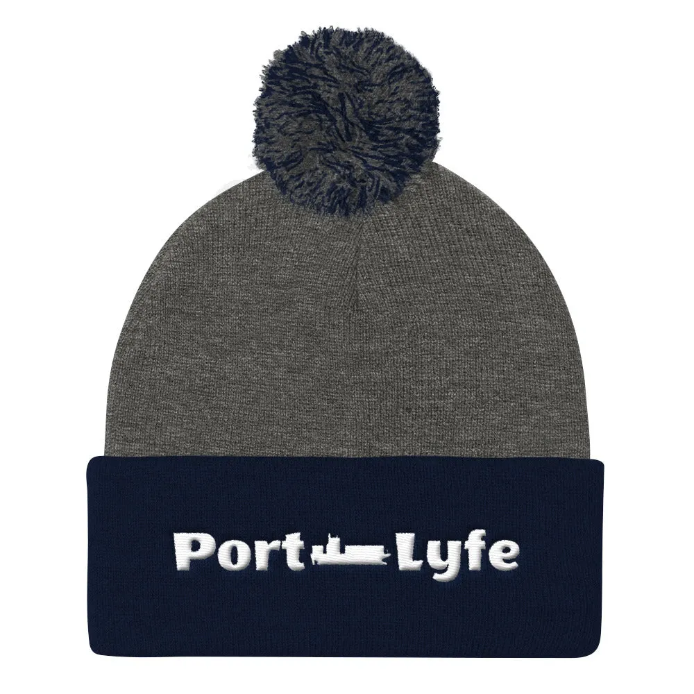 Pom Pom Knit Cap Port Lyfe