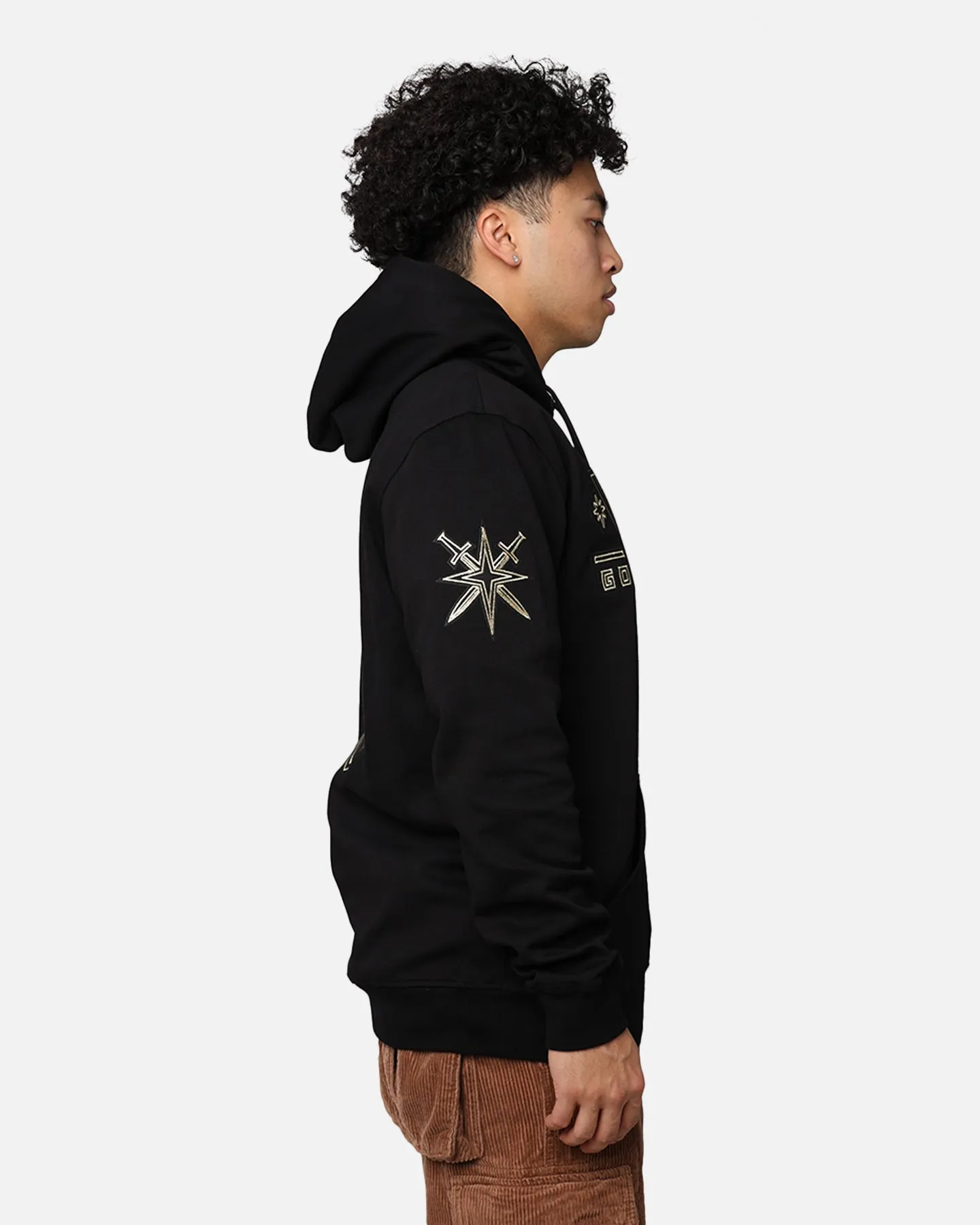 Pro Standard Vegas Golden Knights Black And White Hoodie Black