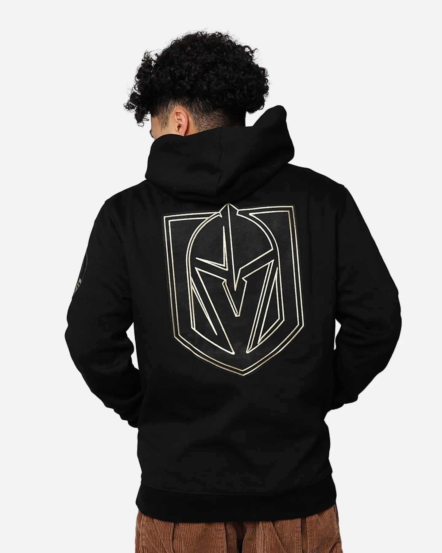 Pro Standard Vegas Golden Knights Black And White Hoodie Black