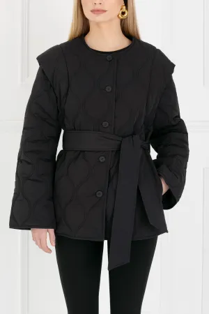 "The Nicola" - Quilted Gilet Jacket (Black)