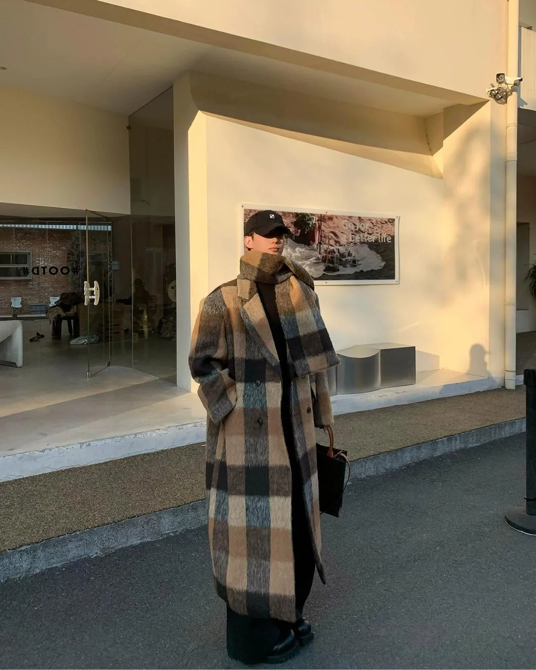 Retro Oversize Plaid Coat BKC0222