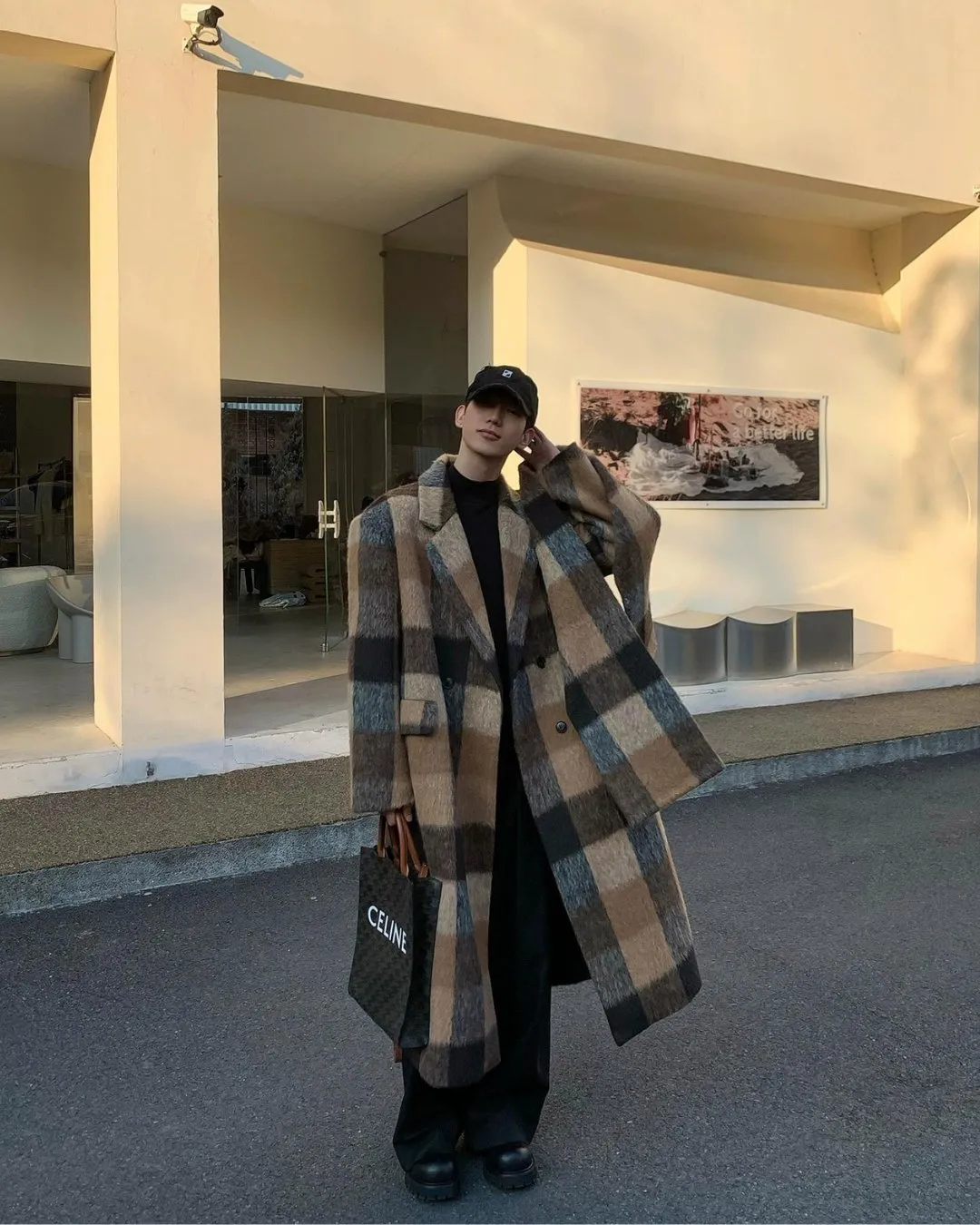 Retro Oversize Plaid Coat BKC0222