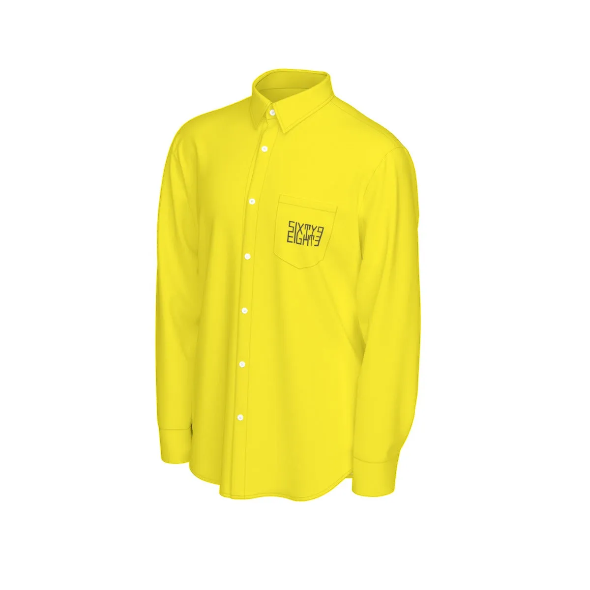 Sixty Eight 93 Logo Black Lemonade Men's Cotton Long Sleeve Shirt