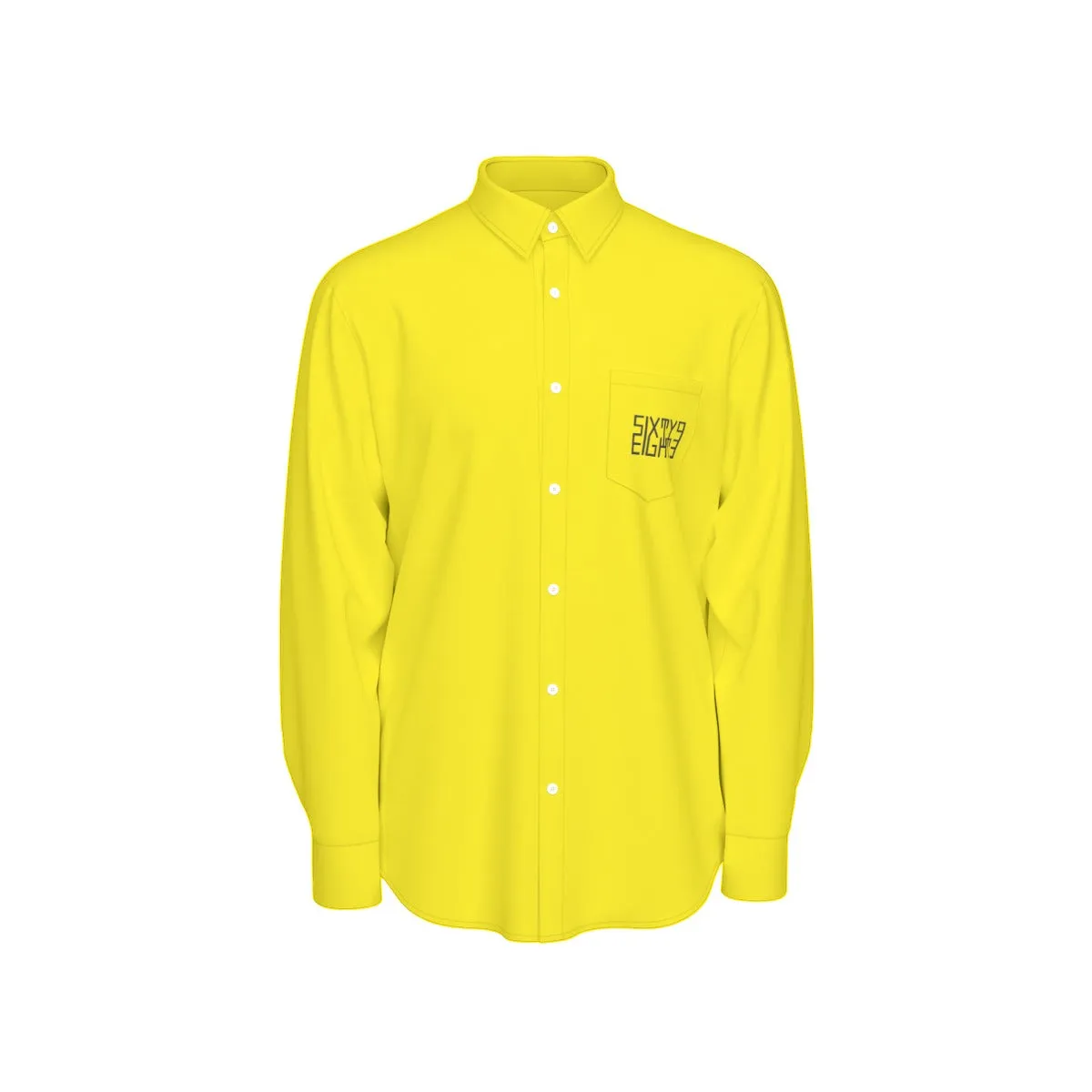 Sixty Eight 93 Logo Black Lemonade Men's Cotton Long Sleeve Shirt