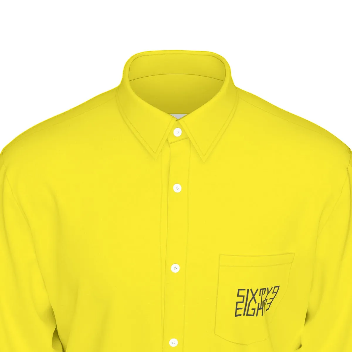 Sixty Eight 93 Logo Black Lemonade Men's Cotton Long Sleeve Shirt