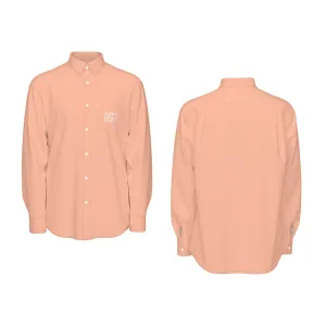 Sixty Eight 93 Logo White Peach Men's Cotton Long Sleeve Shirt