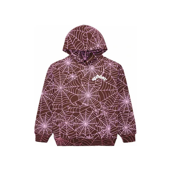 Sp5der AOP Hoodie Brown