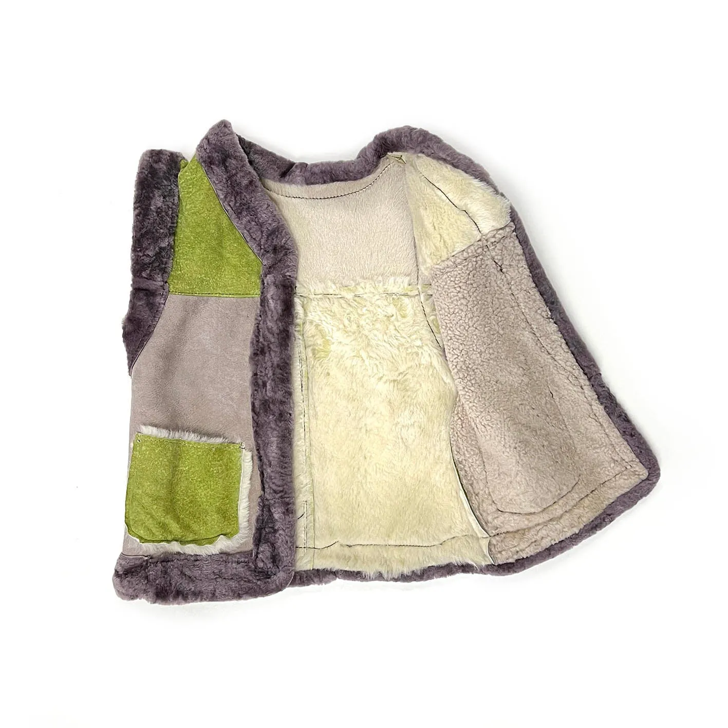 STEPPE kids' gilet S / Green   Grey