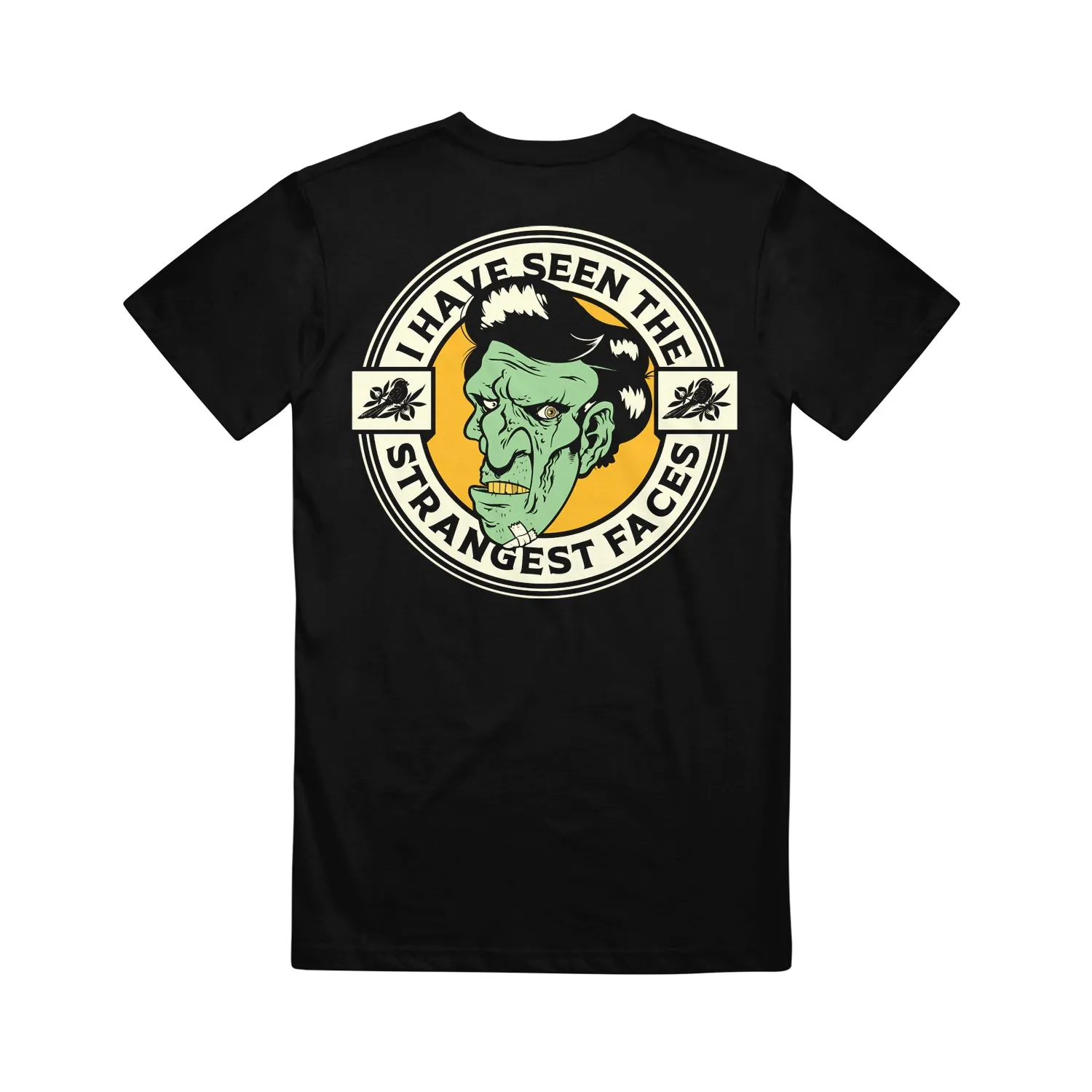 Strangest Faces Black T-Shirt