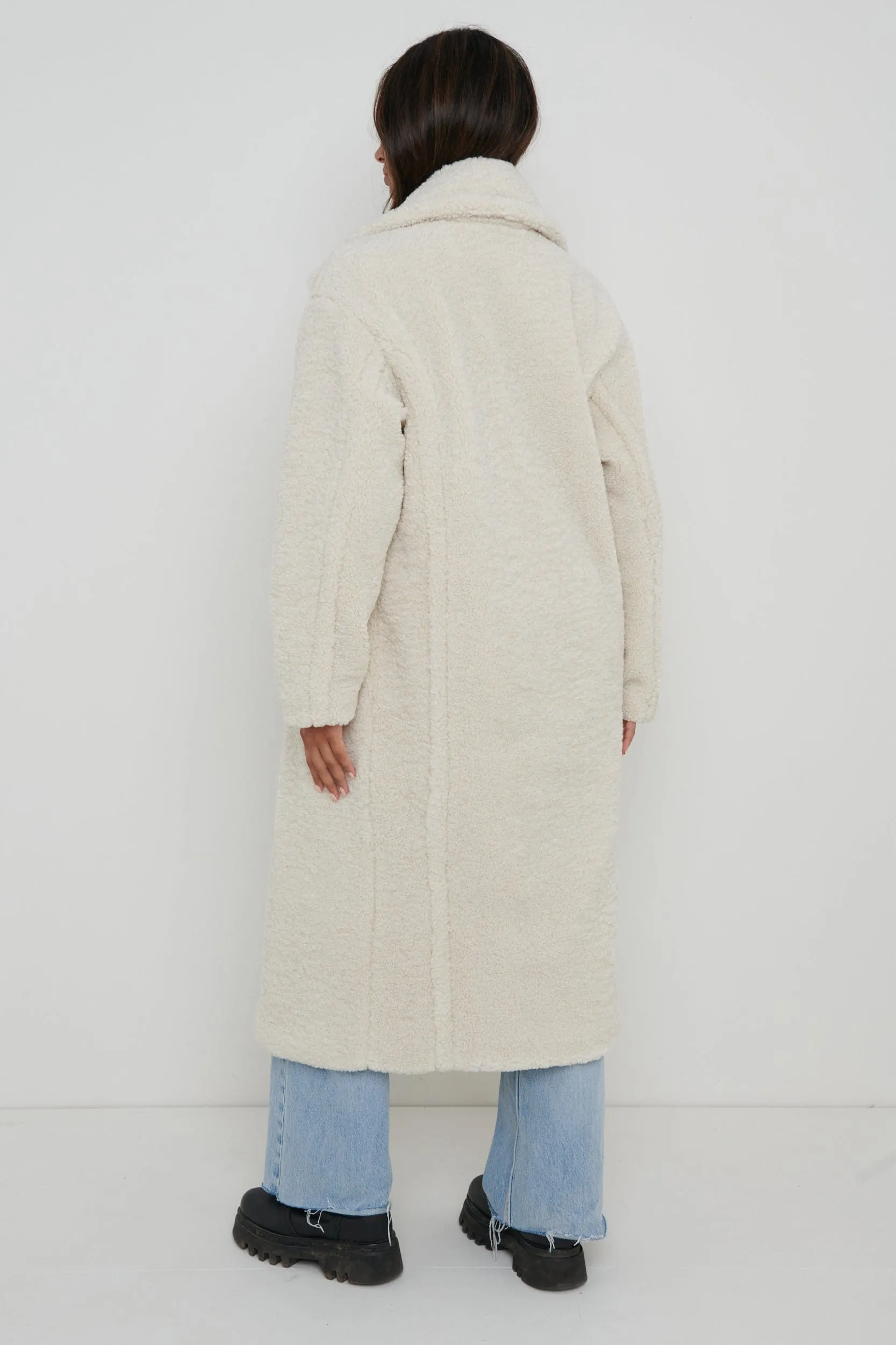 Teddy Oversized Coat - Cream