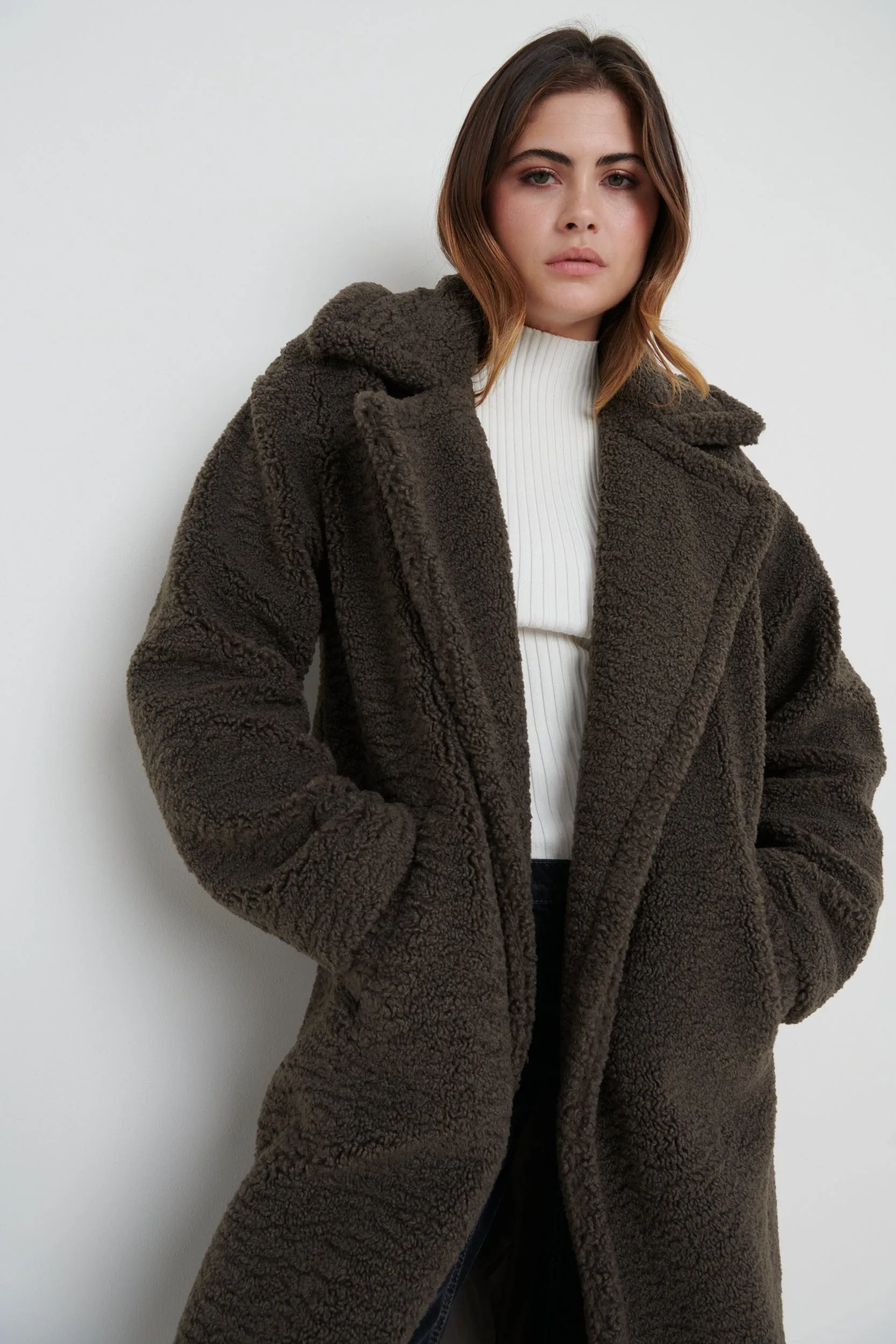 Teddy Oversized Coat - Grey