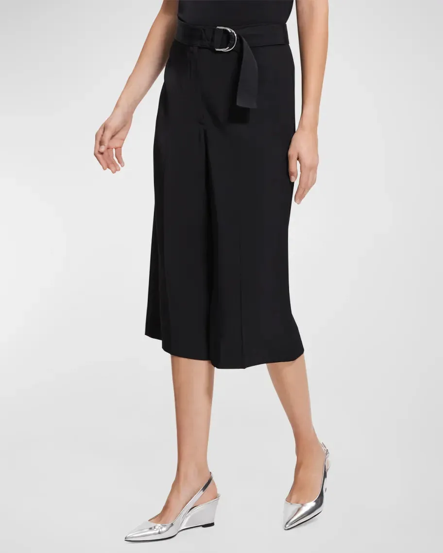 Theory Fluid Ottoman Belted Culottes