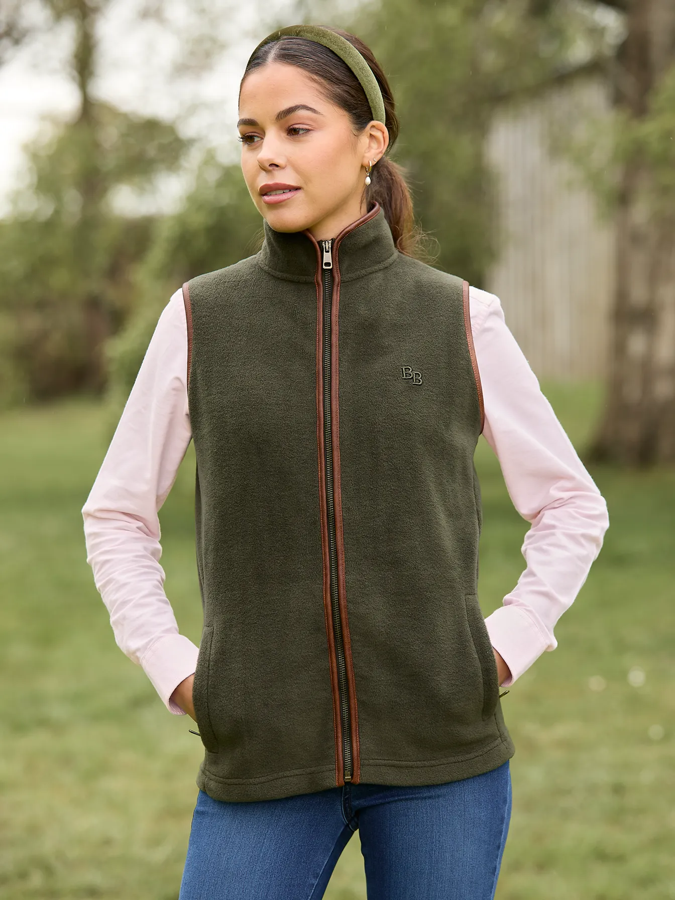 Topsham Women's Fleece Gilet - Khaki