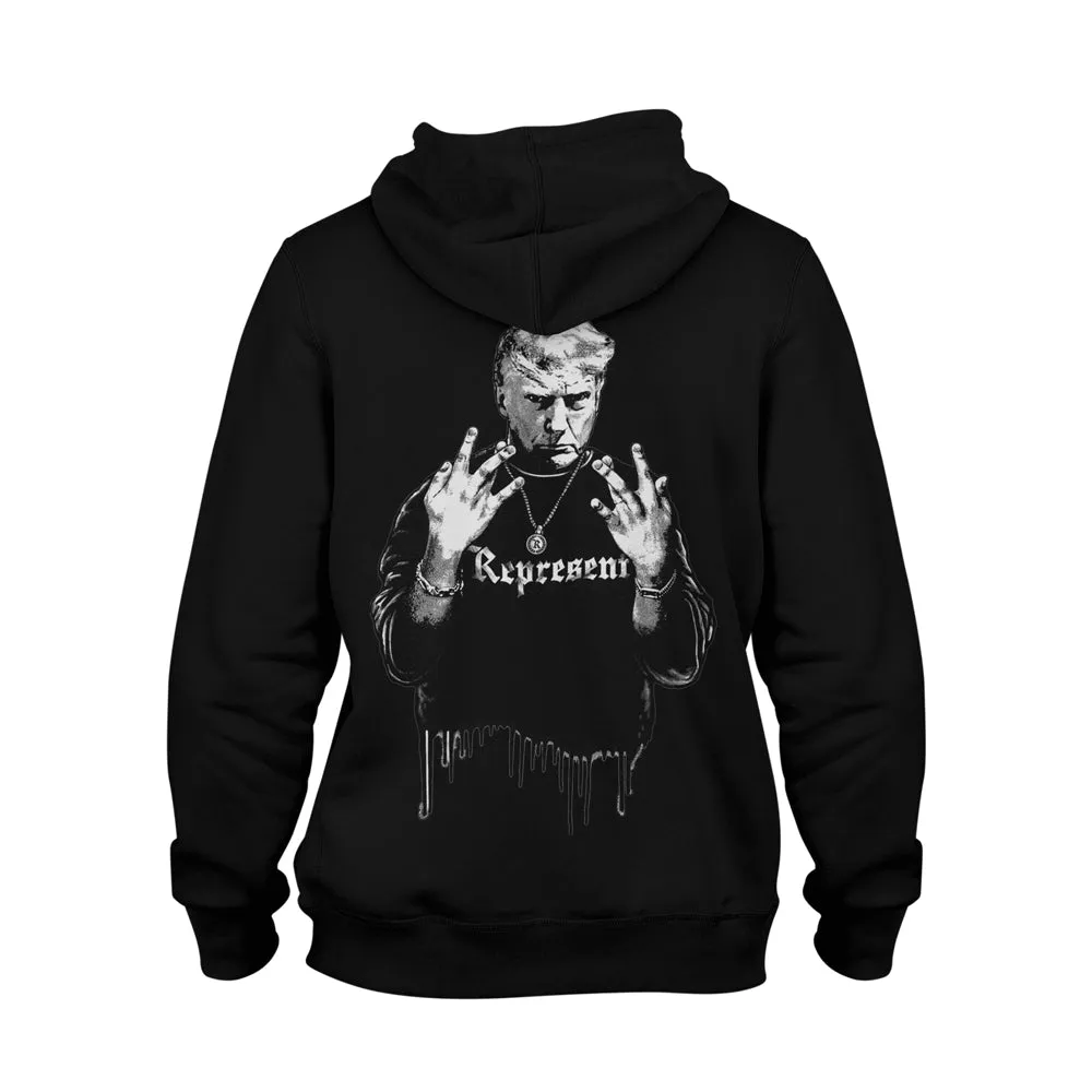 TRUMP Gangster Premium Fashion Heavy Hoodie [BLACK]