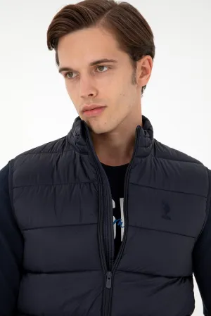 USPA Men Jacket Vest Quilted S/L Navy VR033 USPJK143 US POLO ASSN.