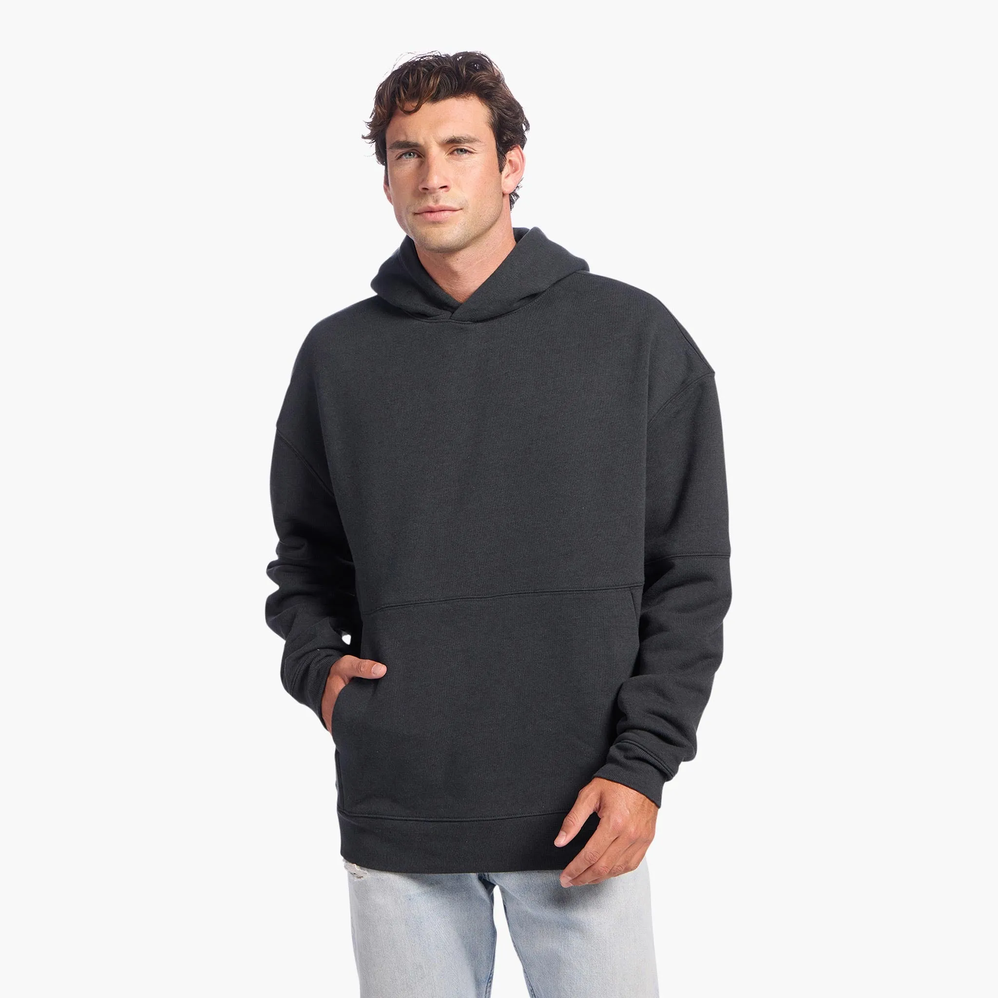 Vintage Fleece Men's Hoodie | Black