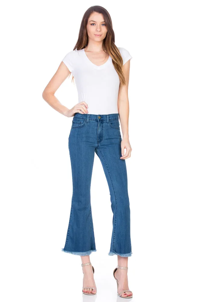 Walk of Fame Culotte Denim Flared Jeans Medium Wash