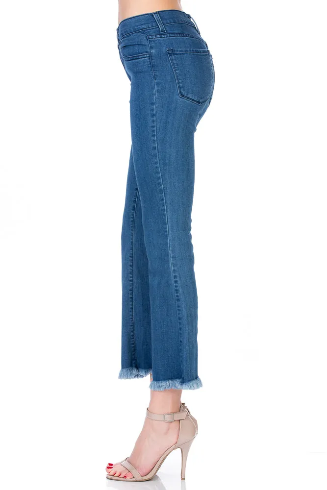 Walk of Fame Culotte Denim Flared Jeans Medium Wash