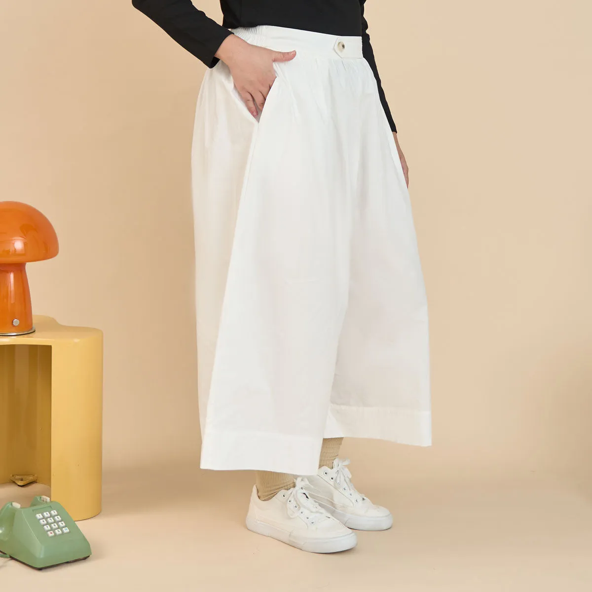 Wide-Leg Casual Culottes