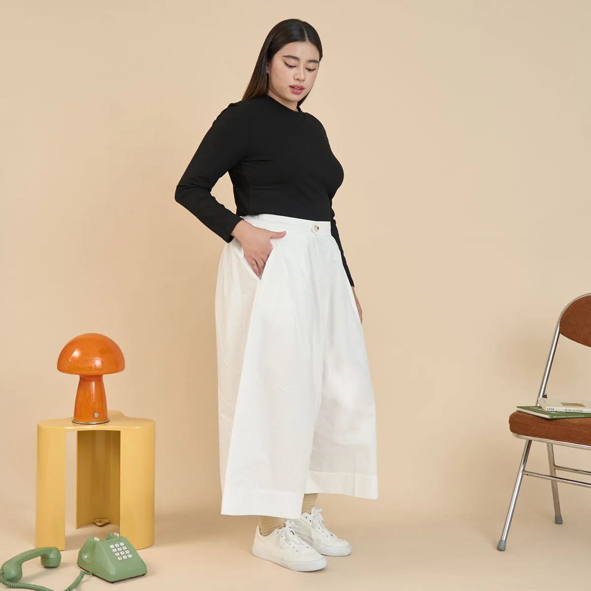 Wide-Leg Casual Culottes