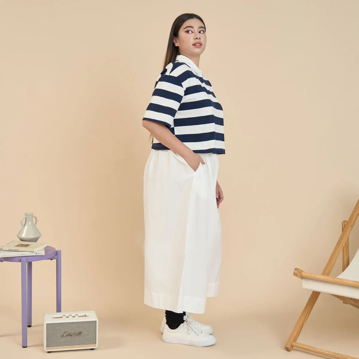 Wide-Leg Casual Culottes