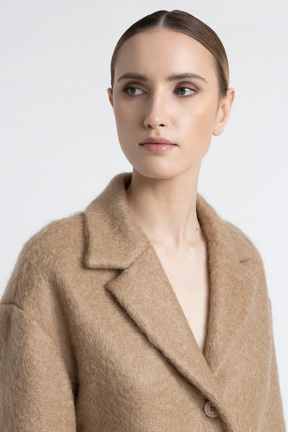 Wool and mohair cropped blazer