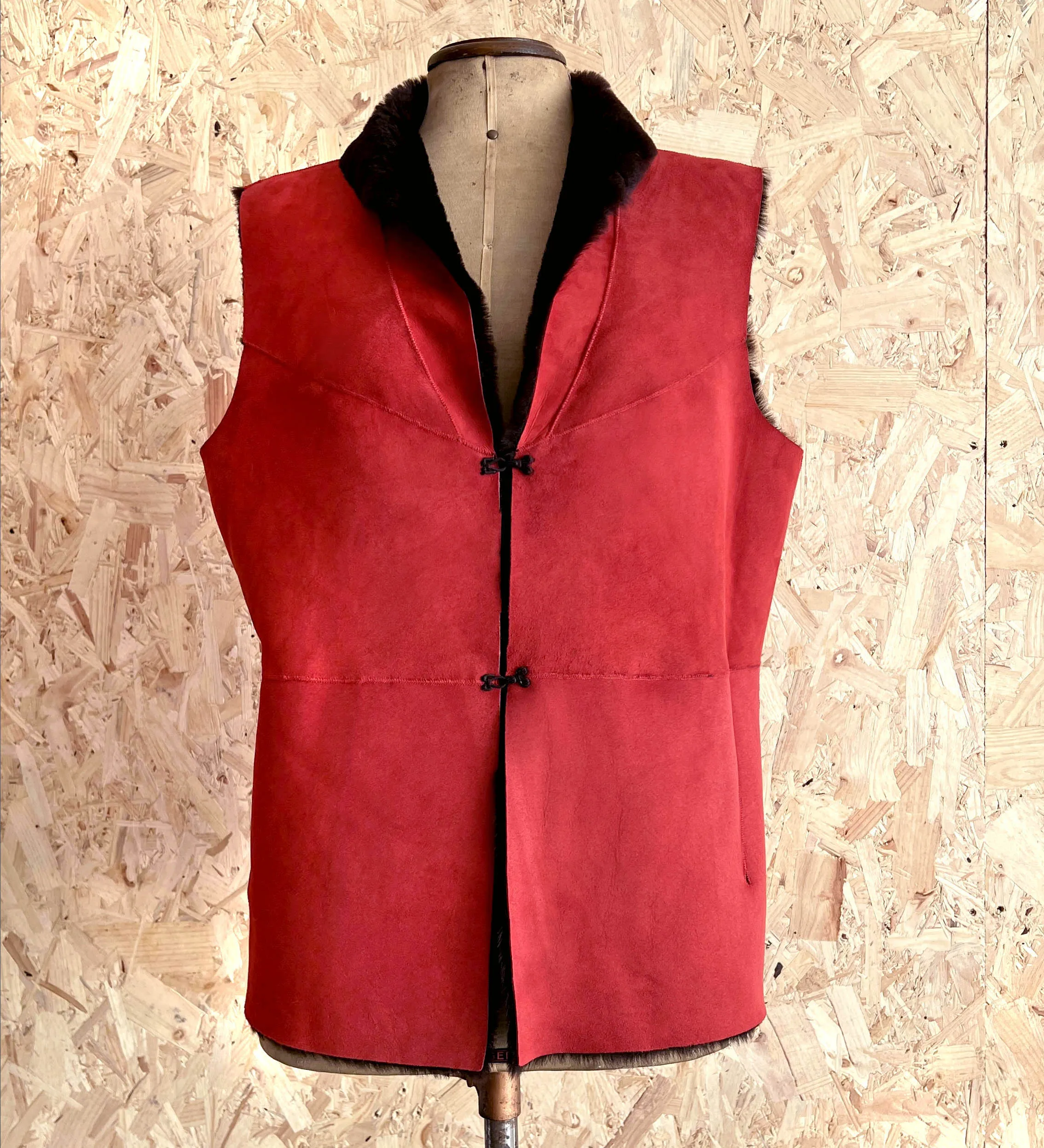 YELEK REVERSIBLE GILET / RED   CHESTNUT