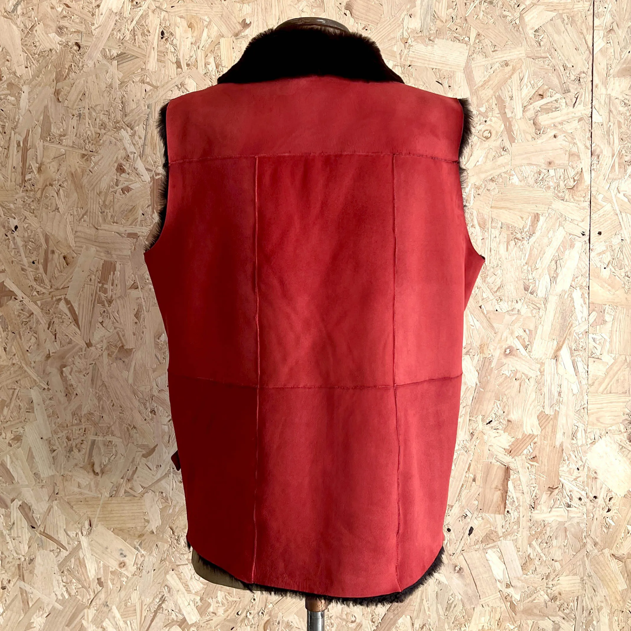 YELEK REVERSIBLE GILET / RED   CHESTNUT